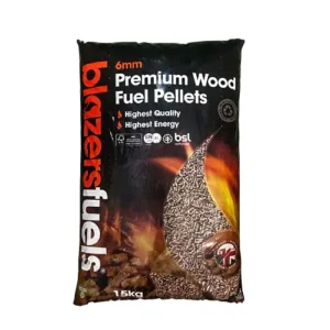 buy Premium Wood Fuel Pellets Single Bag – high-efficiency, low-ash biomass heating fuel made from 100% natural wood fibre, available for global delivery from Blazers Fuels EU.